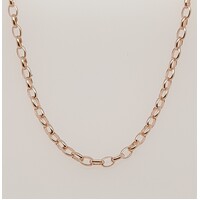 9 Carat Rose Gold Belcher Link 50cm Chain