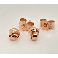 9 Carat Rose Gold Small Knot Stud Earrings