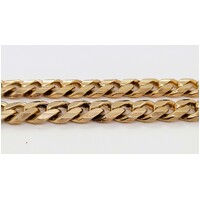 Hard Gold Plated Heavy Italian Diamond Cut Curb Necklace