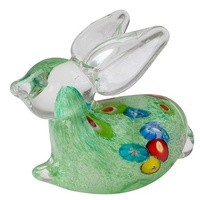 Zibo Art Glass Rabbit Lapin Ornament/Figurine