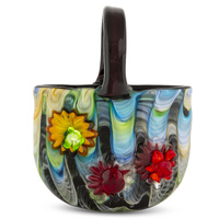 Zibo Art Glass Sunflower Bag Vase
