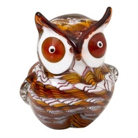 Zipo Art Glass Parliament Owl Figurine/Ornament