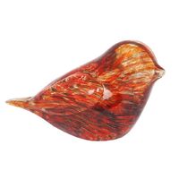 Red Coloured Glass Bird ROBIN Ornament/Figurine