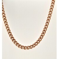 9 Carat Rose Gold Curb Link 50cm Chain