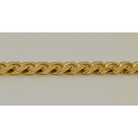 9 Carat Yellow Gold Diamond Cut Curb Link Bracelet