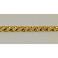 9 Carat Yellow Gold Diamond Cut Curb Link Bracelet