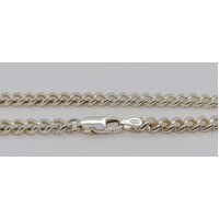 5mm Wide Sterling Silver Diamond Cut Curb Link 80cm Long Chain with Parrot Clasp