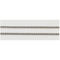 9 Carat White Gold 45cm Diamond Cut Curb Link Chain 