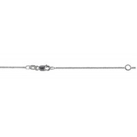 Sterling Silver 1mm Wide Diamond Cut Curb Link Chain 40cm plus 5cm Extension