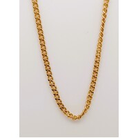 9 Carat Yellow Gold Diamond Cut Curb Link 45cm Chain