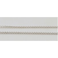 Sterling Silver 1.5mm Wide 55cm Diamond Cut Curb Link Chain 