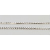 Sterling Silver 1.5mm Wide 55cm Diamond Cut Curb Link Chain 