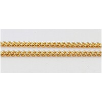 Sterling Silver 9 Carat Yellow Gold Bonded 55cm Diamond Cut Curb Link Chain