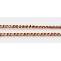 45cm Sterling Silver Rose Gold Plated Diamond Cut Curb Link Chain CLEARANCE