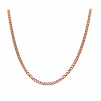 9 Carat Rose Gold Diamond Cut Curb Link 50cm Chain
