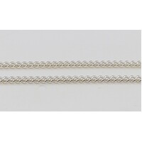 Sterling Silver 1.7mm Wide 55cm Diamond Cut Curb Link Chain