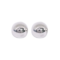 Sterling Silver 16mm Plain Dome Clip-on Earrings