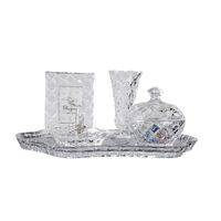 5 Piece Glass Dressing Table Set