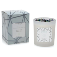 Crystal Infusions Rainbow Fluorite Soy Candle (Grapefruit & Cocolime)