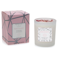 Crystal Infusions Rose Quartz Soy Candle (Rose & Garden Blossoms)