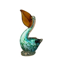 Zibo Art Glass Pelican Mariner Figurine/Ornament
