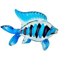 Coloured Glass Blue Fish Figurine/Ornament