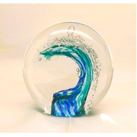 Zibo Art Glass Wave Paperweight