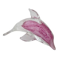 Pink Coloured Glass Dolphin Ornament 'Tucu' 