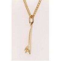 9 Carat Yellow Gold Surf Board Charm/Pendant