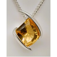Sterling Silver Citrine Slider Pendant