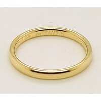 9 Carat Yellow Gold Curved Comfort Fit Ring AUS Size N