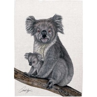 David Higgins 'Koala and Joey' Cotton Tea Towel
