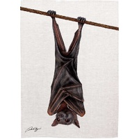 David Higgins 'Flying Fox' Cotton Tea Towel