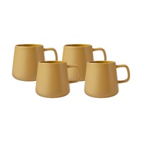 Maxwell & Williams Blend Set of 4 Sala 375ml Mustard Mugs