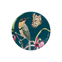 Eloise Short Lyric Collection Spinebill Honeyeater 10cm Round Ceramic Coaster