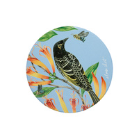 Eloise Short Lyric Collection Regent Honeyeater 10cm Round Ceramic Coaster