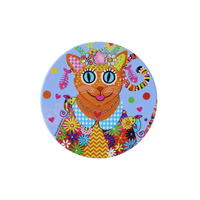 Maxwell & Williams Donna Sharam Kaleidoscope Ginger 10cm Ceramic Round Coaster