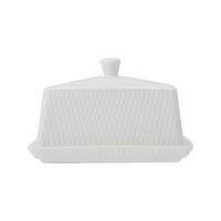White Basics Diamonds Butter Dish