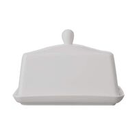 White Basics 18cm Porcelain Butter Dish