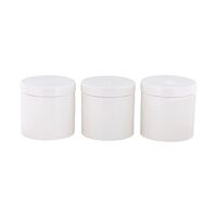 White Basics Set of 3 Diamonds 600ml Canisters