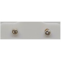 Sterling Silver 3mm Cubic Zirconia Stud Earrings - CLEARANCE