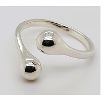 Sterling Silver Liquid Drop Ring AUS Size O