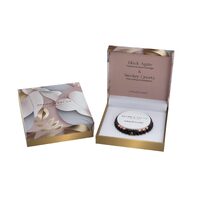 Elegance Collection Black Agate & Smokey Quartz (Rose Gold) Bracelets