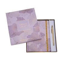 Elegance Collection Voilet & Patchouli Notebook & Pen Gift Set
