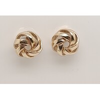 9 Carat Yellow Gold Knot Stud Earrings
