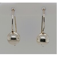 Sterling Silver 8mm Euroball Earrings