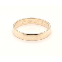 9 Carat Yellow Gold Half Round Barrel Ring AUS Size S