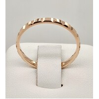 9 Carat Rose Gold Faceted Bevelled Edge Stackable Ring AUS Size N