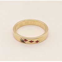 9 Carat Yellow Gold Natural Ruby Ring AUS Size L½