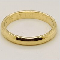 9 Carat Yellow Gold High Dome Ring AUS Size M